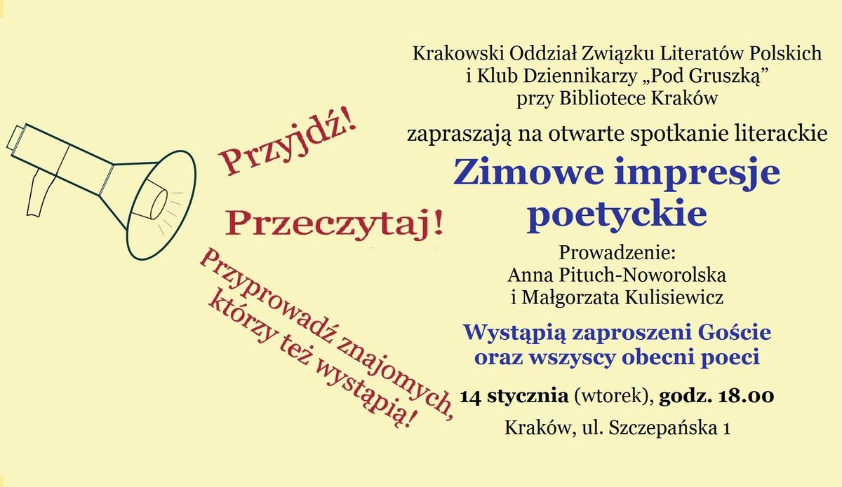 Otwarte spotkanie literackie "Zimowe impresje poetyckie" 