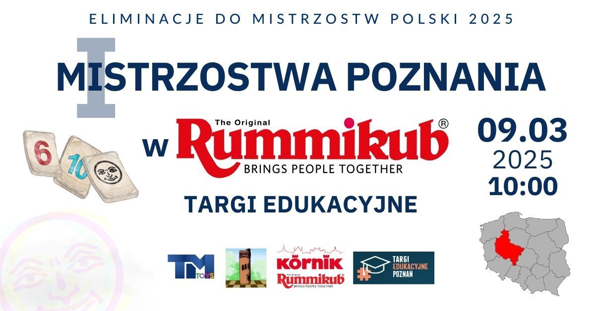 I Mistrzostwa Poznania w Rummikub podczas Targ\u00f3w Edukacyjnych w Poznaniu