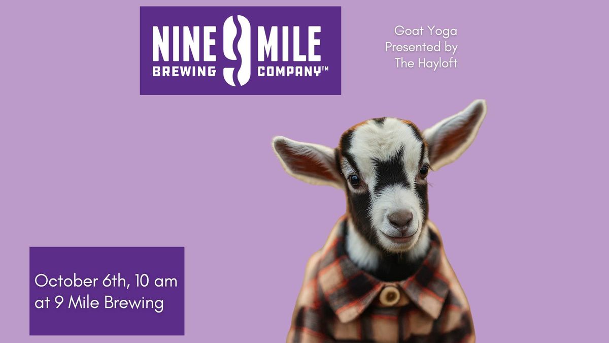 Goat Yoga at 9 Mile Brewing \/\/ Goats in Flannels & Beer