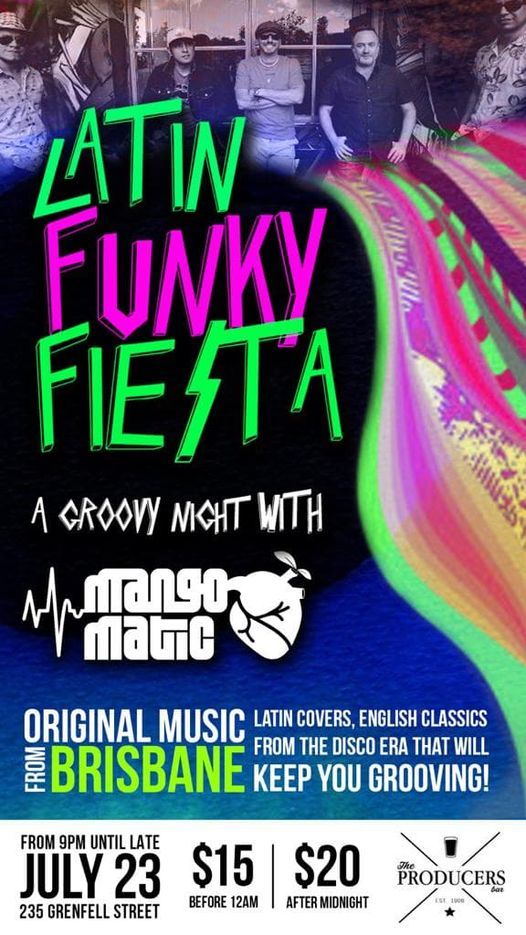 Latin Funk Fiesta!  A groovy night with Mango Matic!