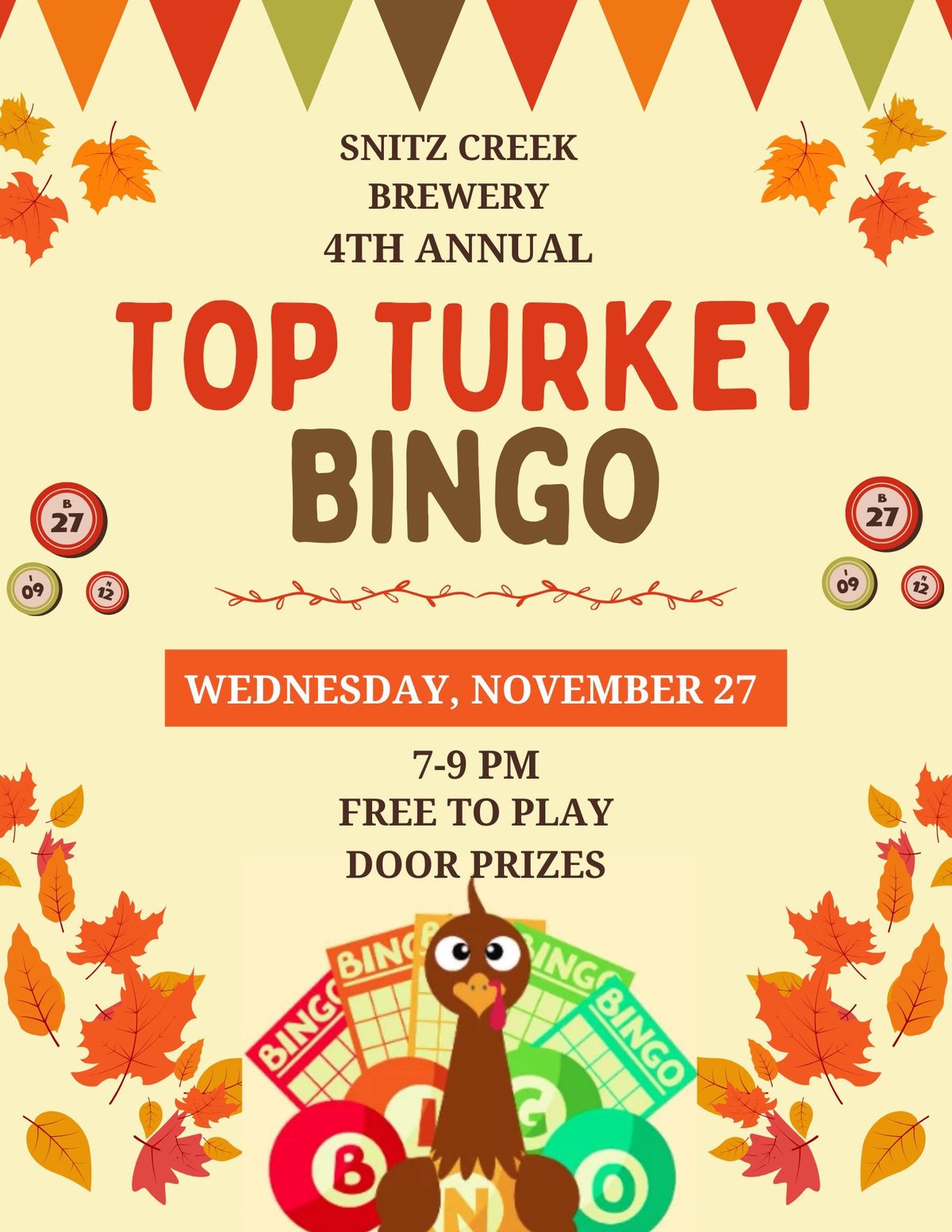 Top Turkey \ud83e\udd83 Bingo 