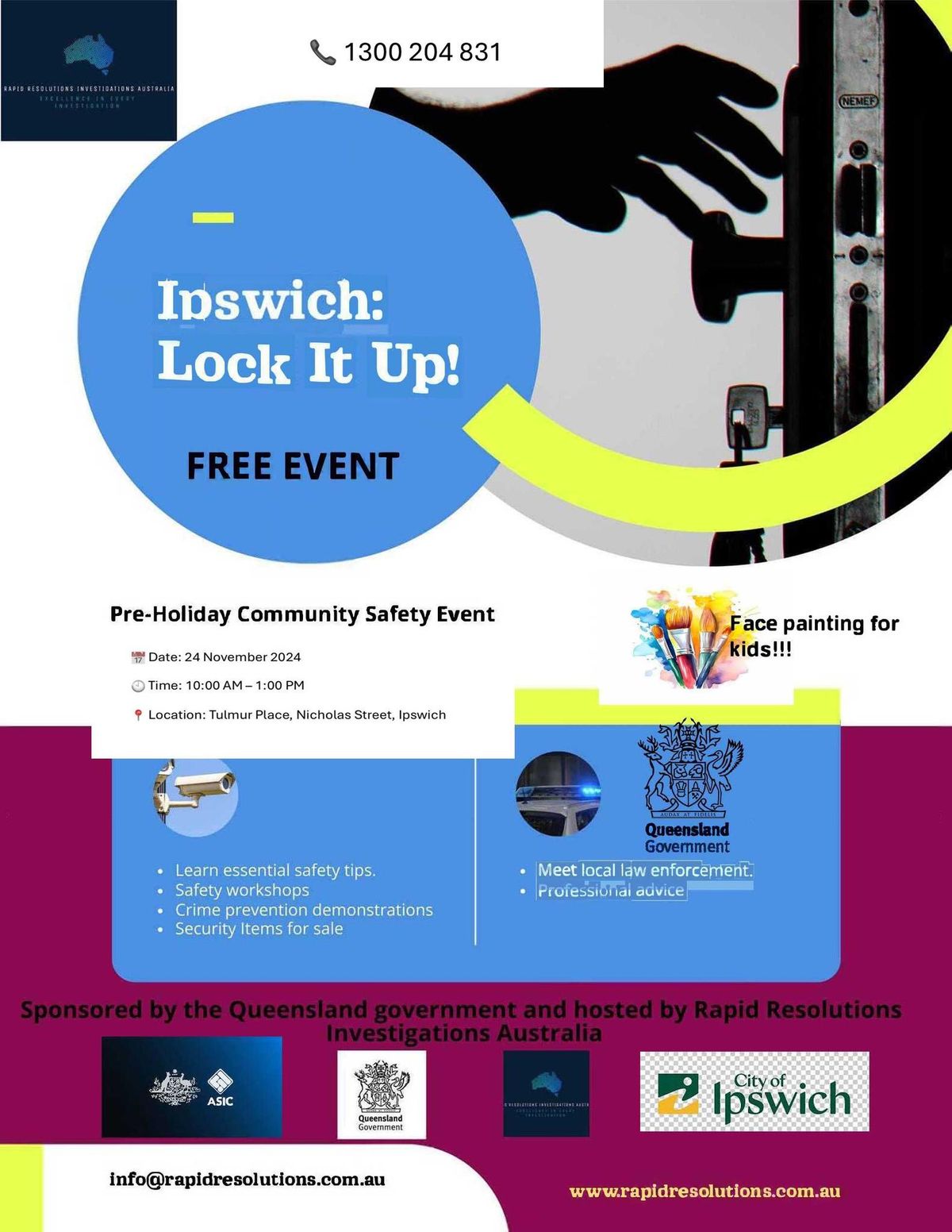 Ipswich Lock it up! - Pre-Holiday Community Safety Event