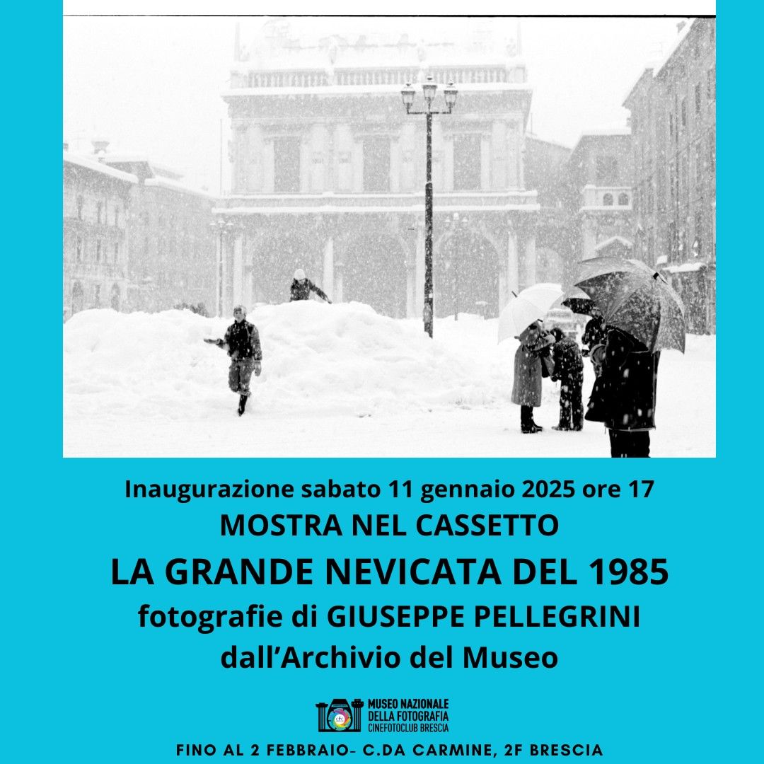 LA GRANDE NEVICATA DEL 1985 fotografie di GIUSEPPE PELLEGRINI dall\u2019Archivio del Museo 