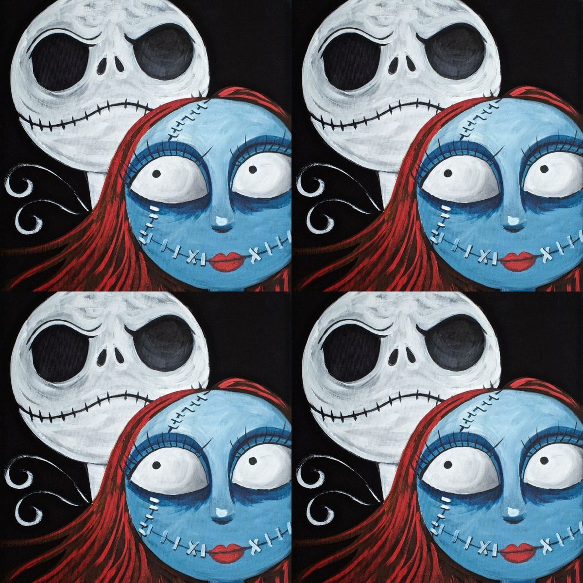 A Nightmare Before Christmas Jack & Sally Halloween Paint Night