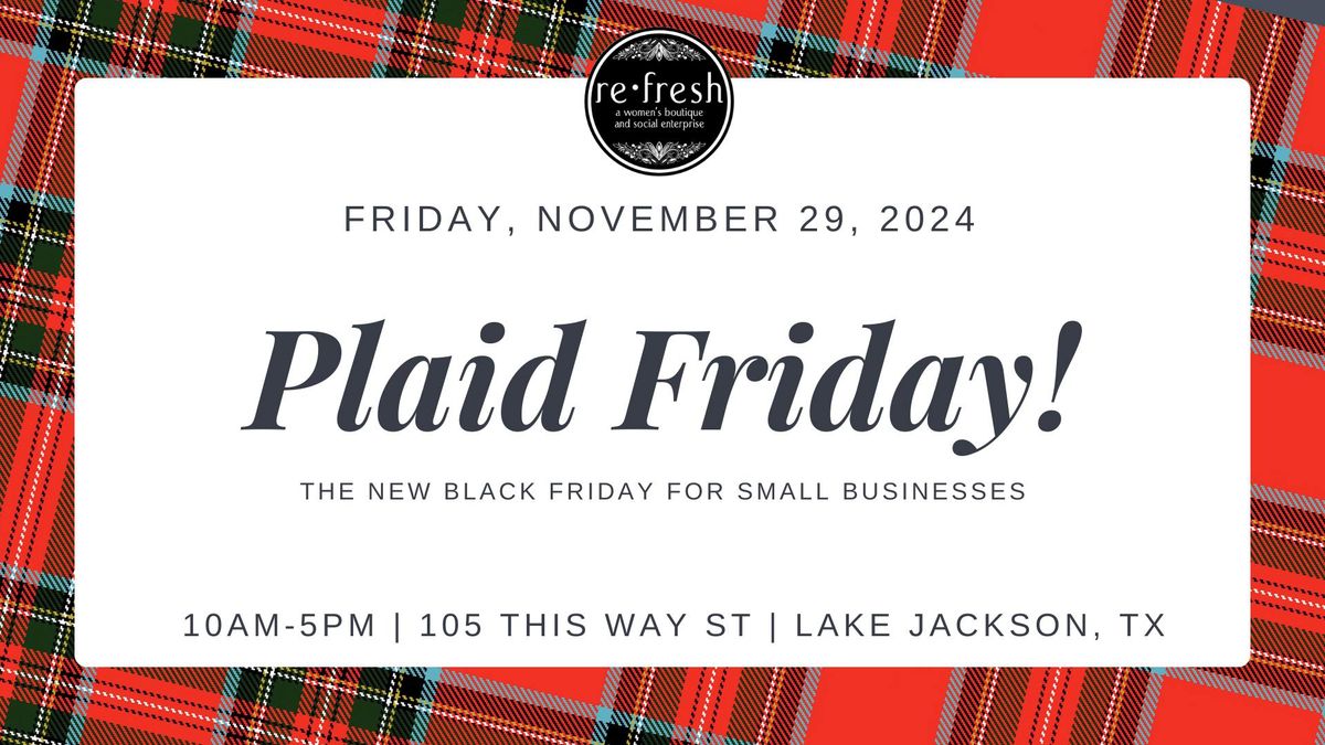 Plaid Friday!