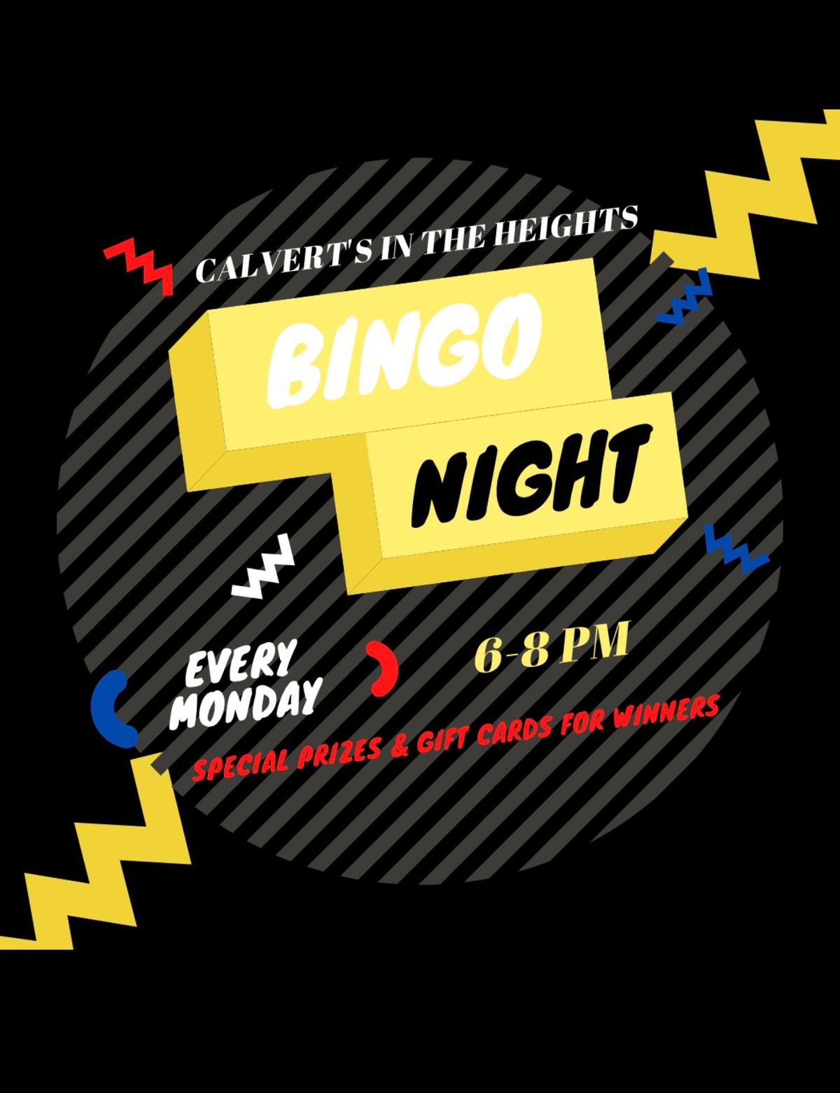 Bingo in the Heights @ Calvert\u2019s