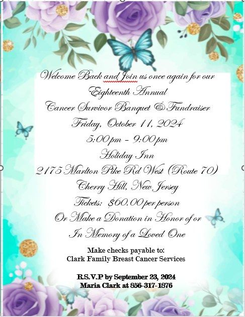 18th Annual Cancer Survivor Banquet & Fundraiser