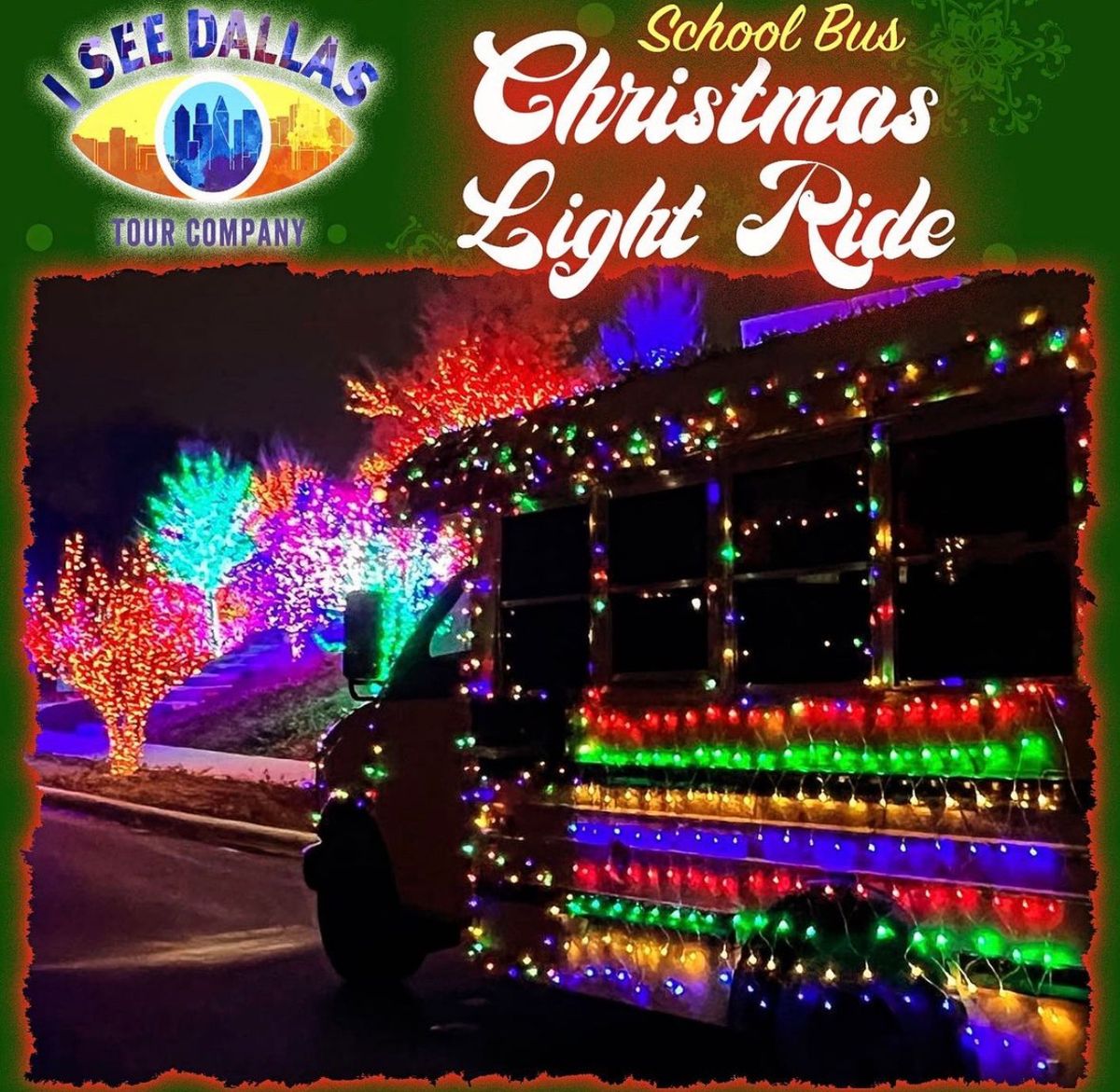 School Bus Christmas Light Ride