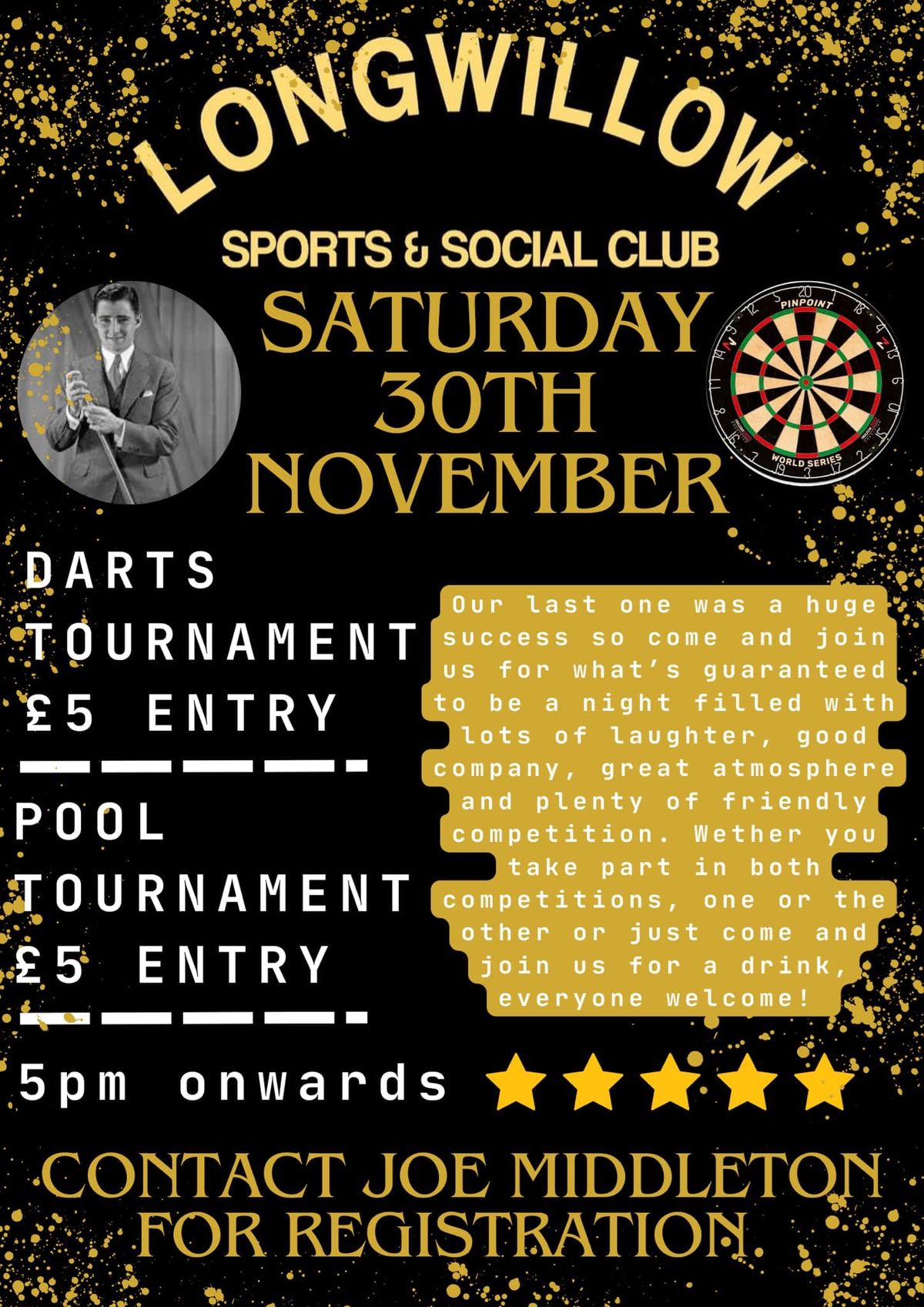 Darts and pool tournament 