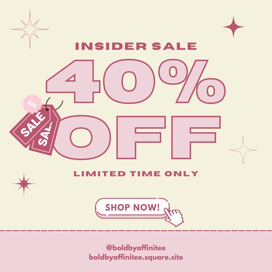 BOLD Insider SALE - 40% OFF 