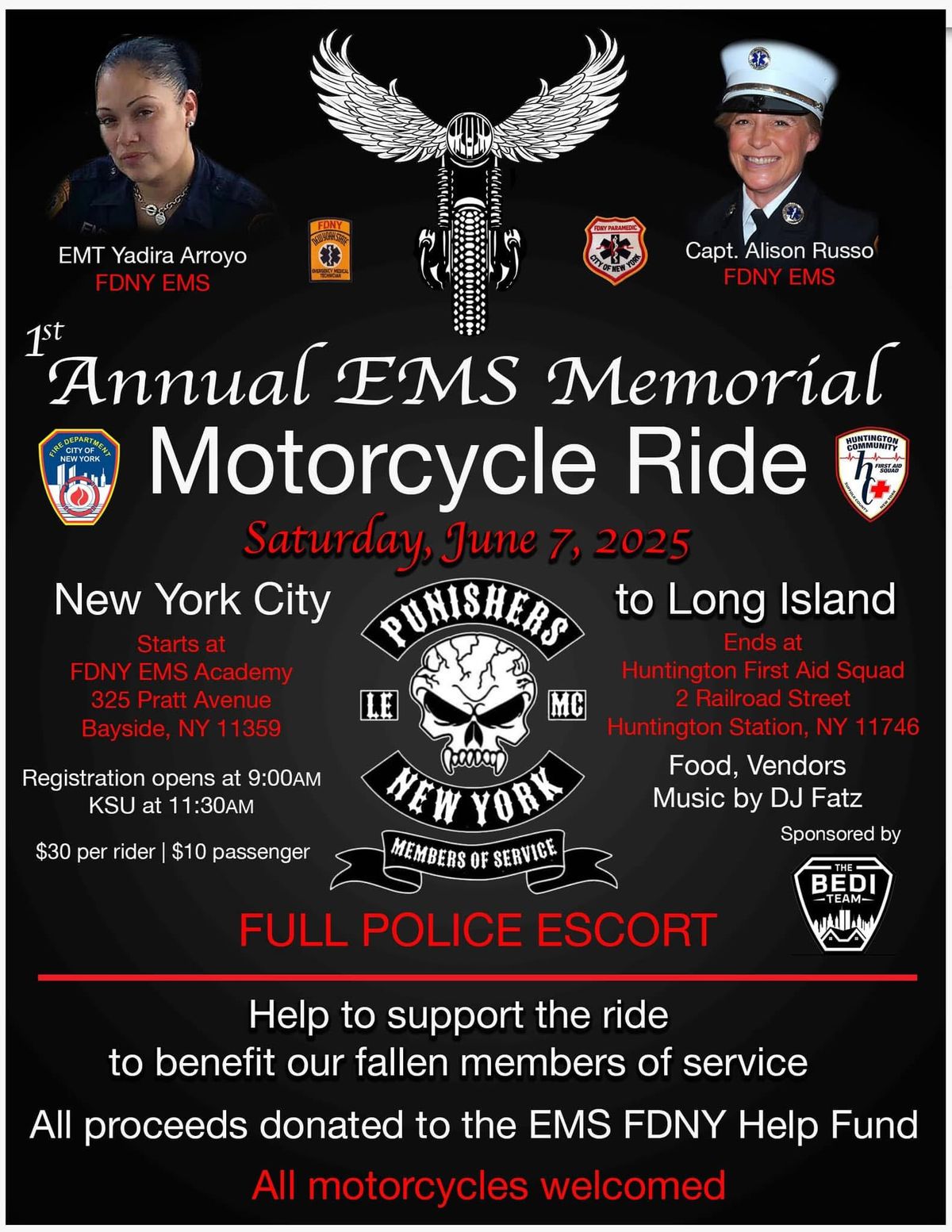 E.M.S. Memorial 1st Responder Ride: K.S.U. 11:30 A.M. \u201cPLEASE SHARE\u201d