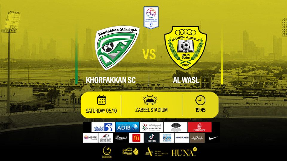 Al Wasl FC vs Khorfakkan FC