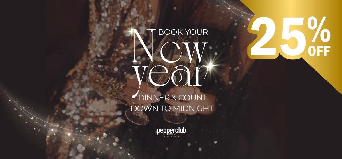 Limited offer - 25% OFF!  New Year's Eve 7-Course Dinner & Countdown