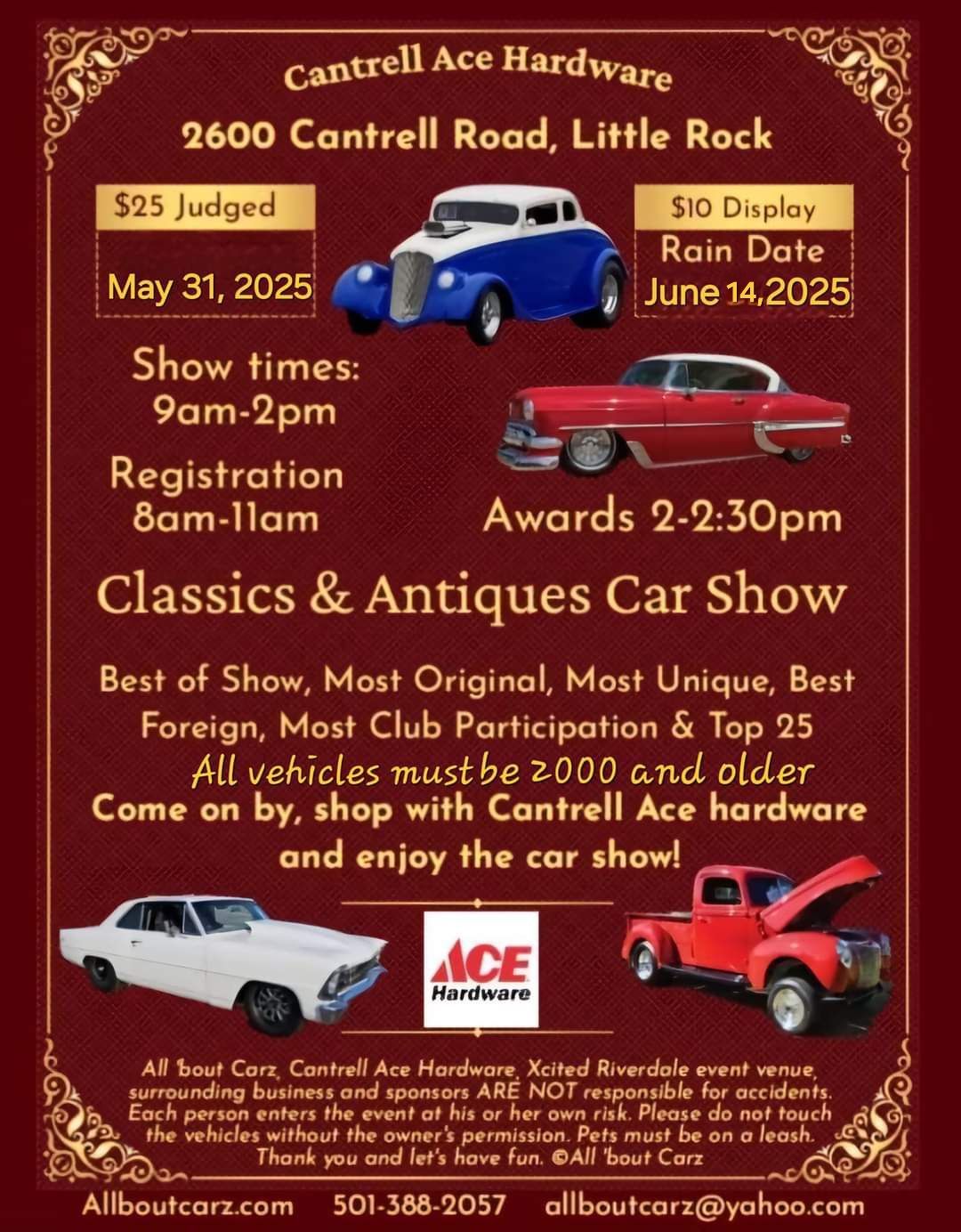 2025 Cantrell Ace Hardware Classics & Antiques truck, Bike & Car show