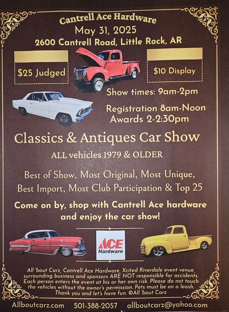 2025 Cantrell Ace Hardware Classics & Antiques truck, Bike & Car show