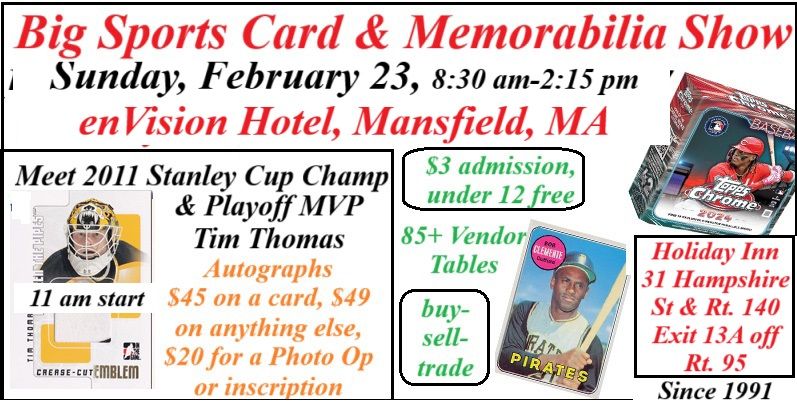 Our Big Mansfield Sports Card & Autograph Show