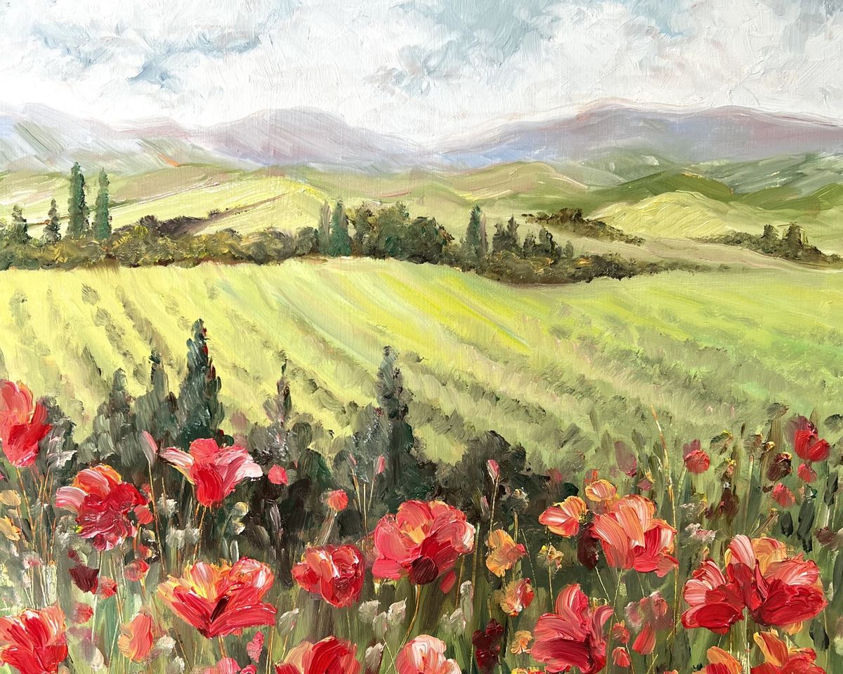 Tuscany Poppies Studio Paint Class