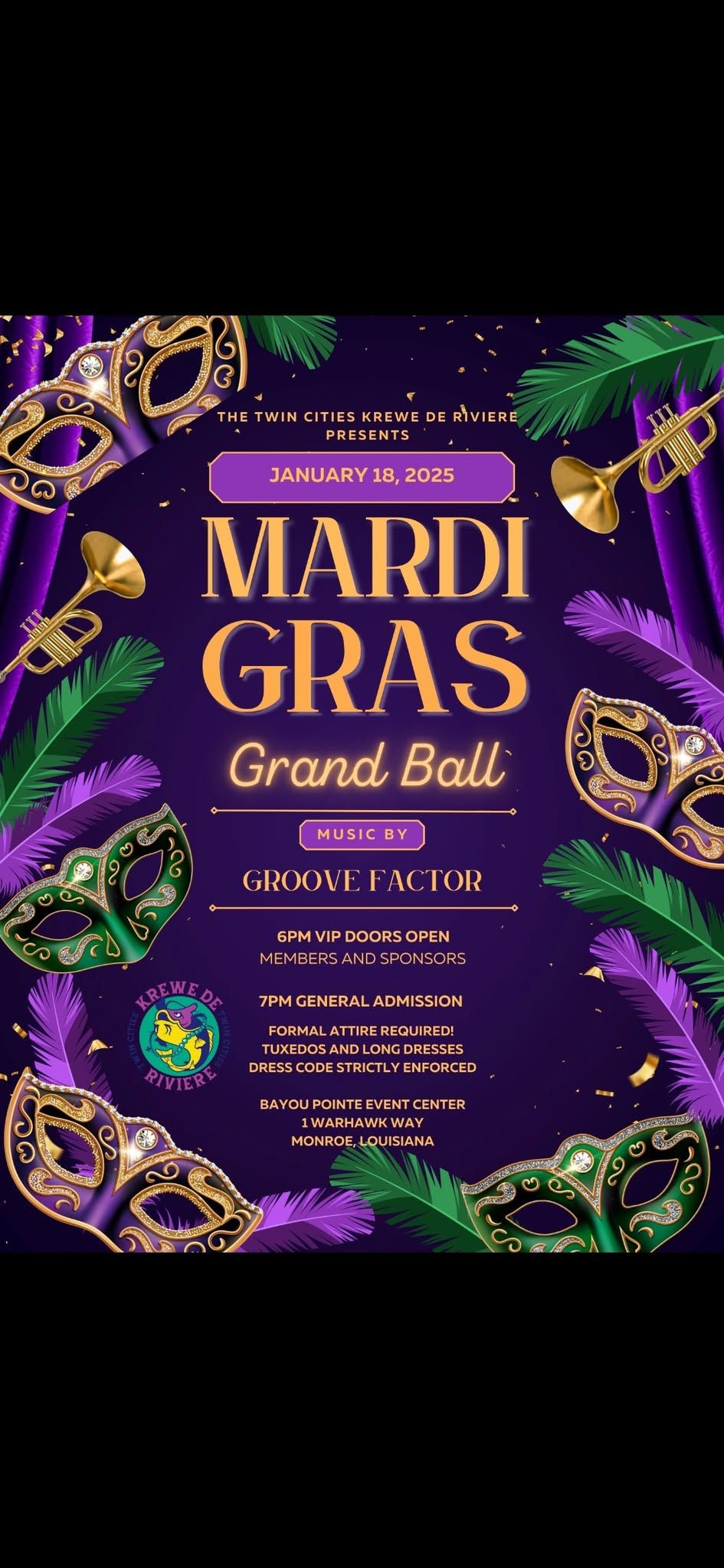 Twin Cities Krewe de Riviere Grand Ball