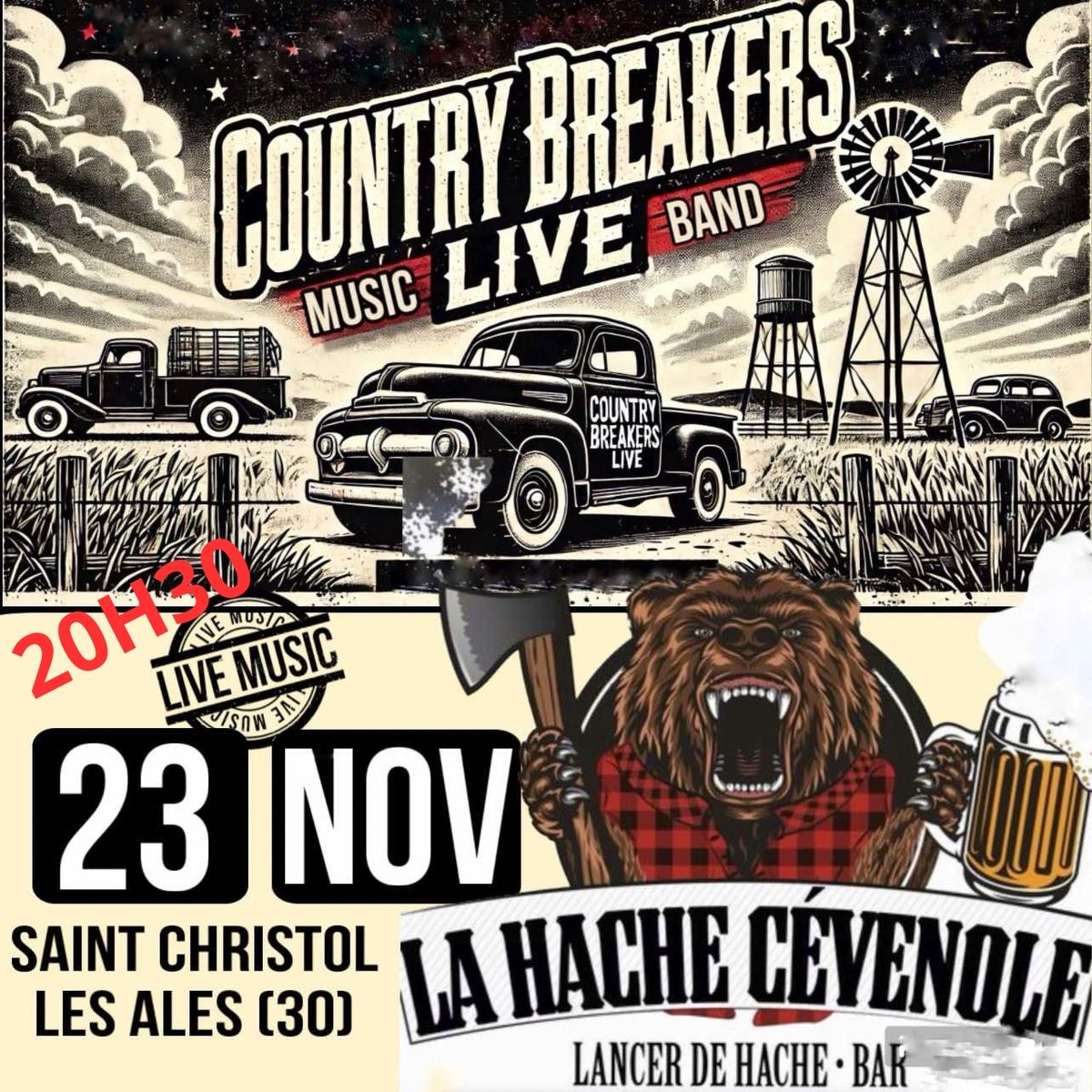 Country Breakers en concert 20h30