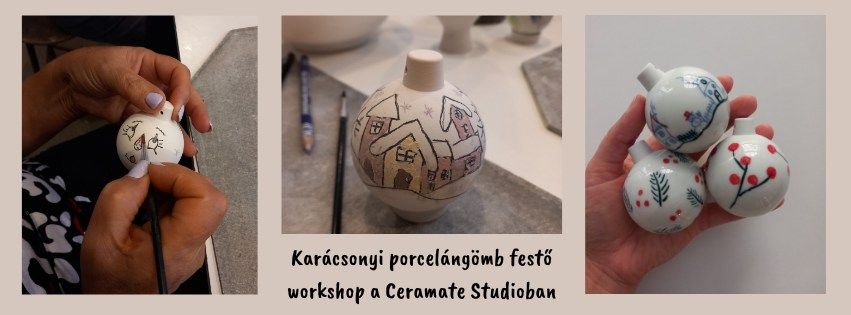 Kar\u00e1csonyi porcel\u00e1ng\u00f6mb fest\u0151 workshop