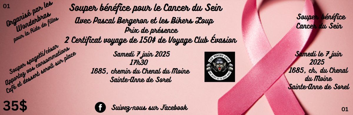 SOUPER B\u00c9N\u00c9FICE CANCER DU SEIN (AVEC LES BIKERS LOUP)