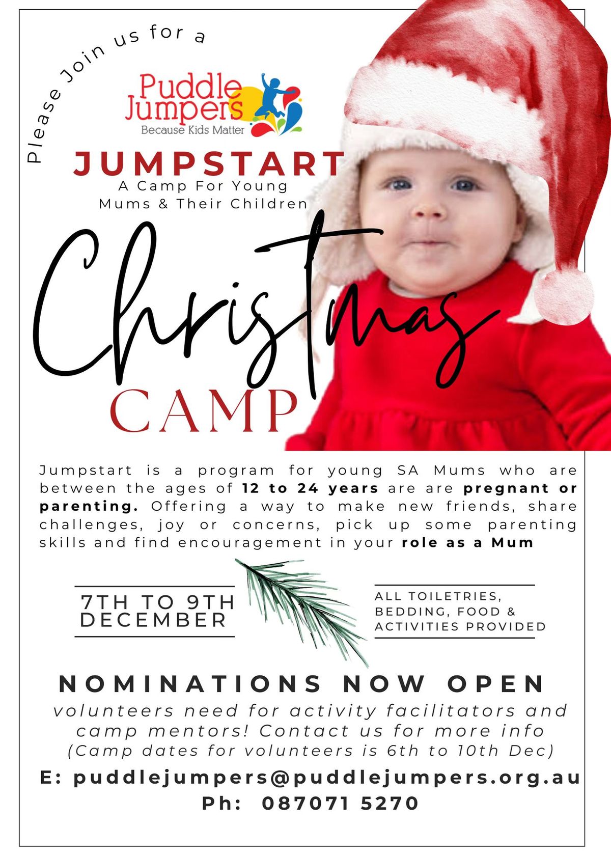 Young Mums and Bubs Christmas Camp 