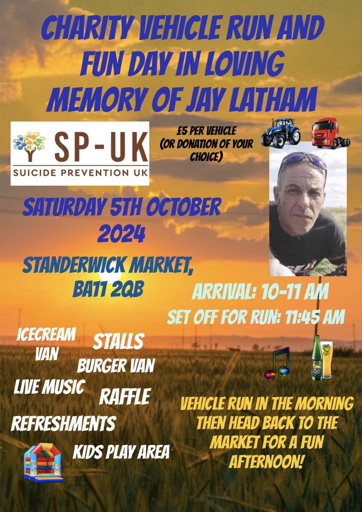 Charity vehicle run and fun day in memory of jay Latham 