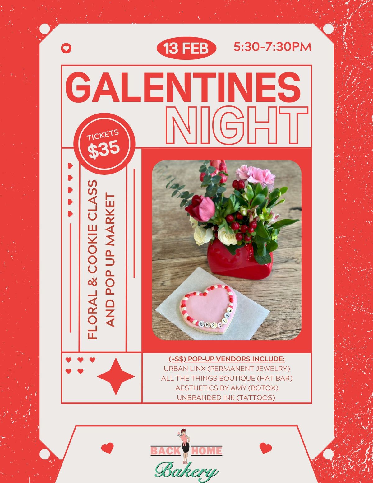 Galentines Cookie\/Floral Class & Pop Up 