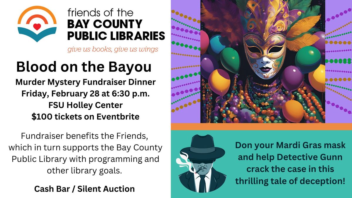 Blood on the Bayou: Murder Mystery Fundraiser Dinner