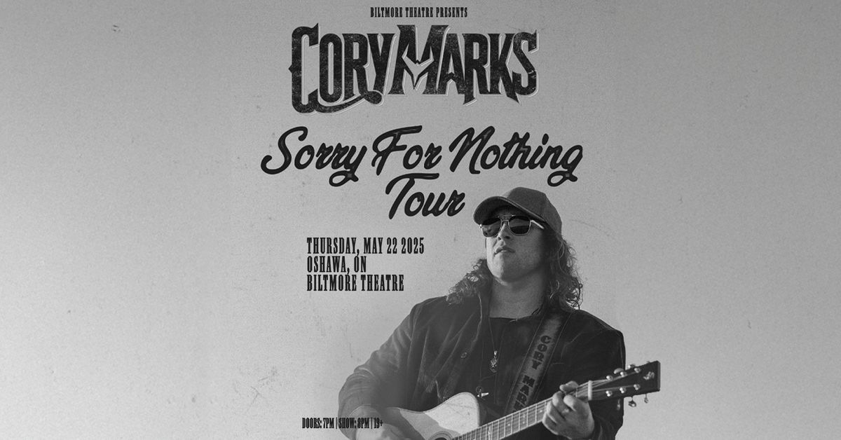 Cory Marks - Sorry for Nothing Tour Live at Biltmore Theatre