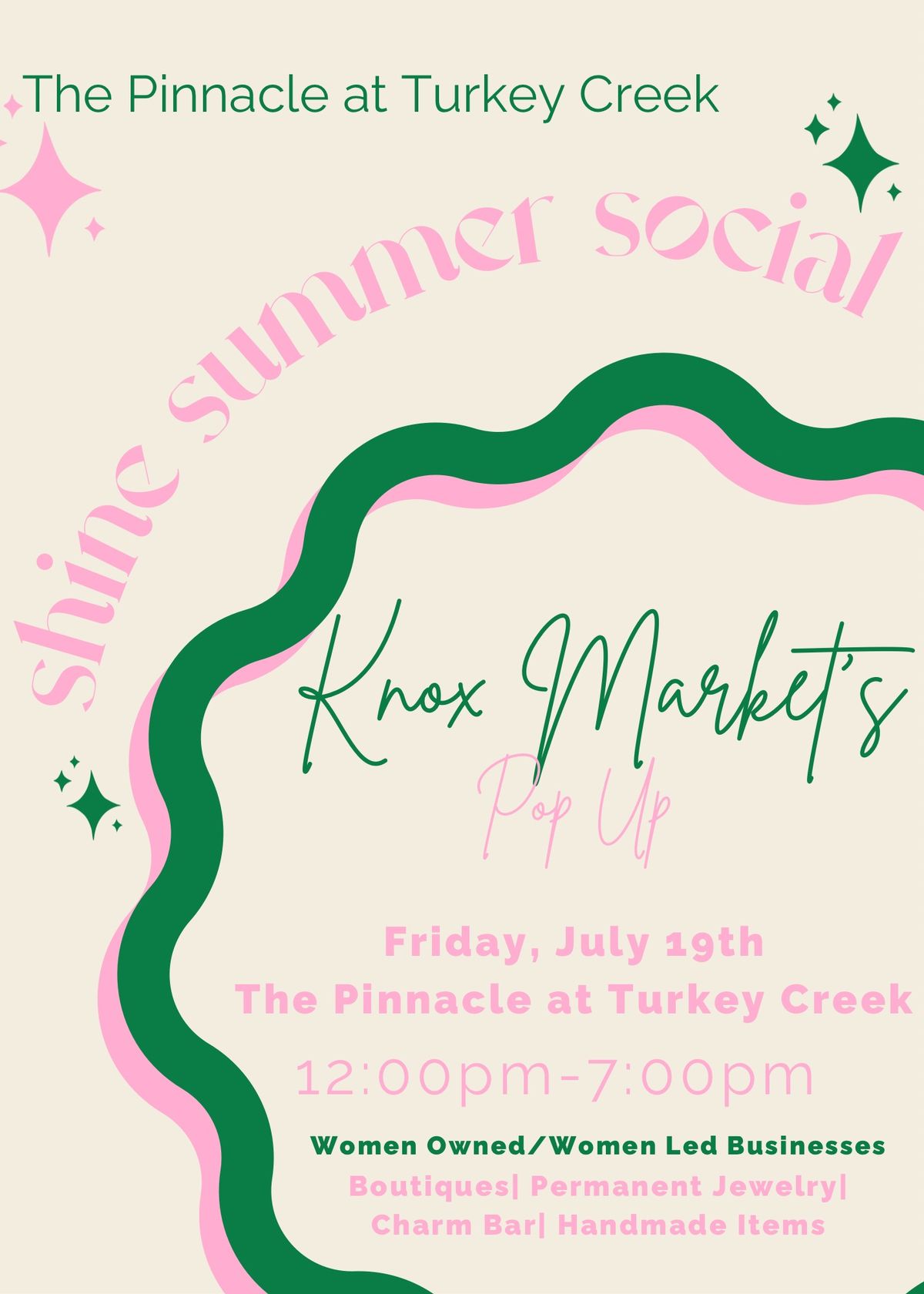 Shine Summer Social Pop Up Market