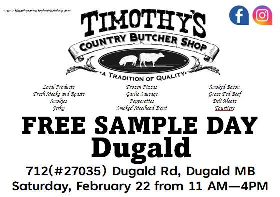 DUGALD FREE SAMPLE DAY