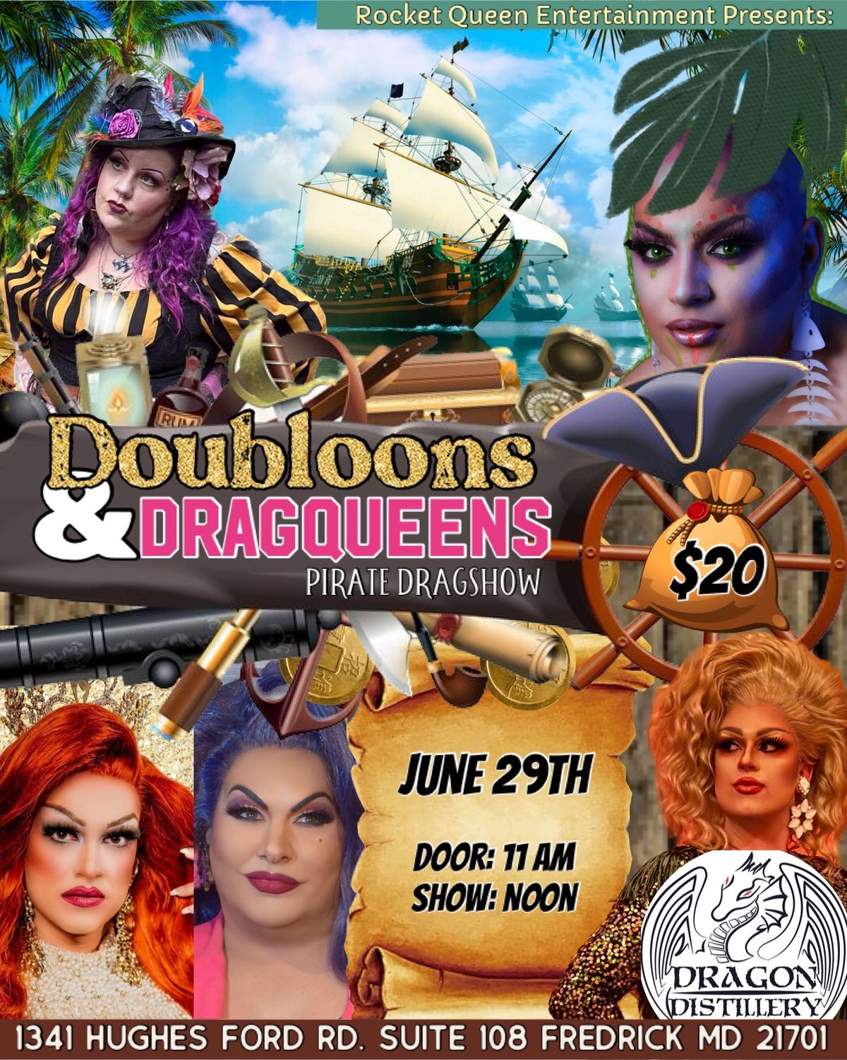 Doubloons and dragqueens @dragon distillery 