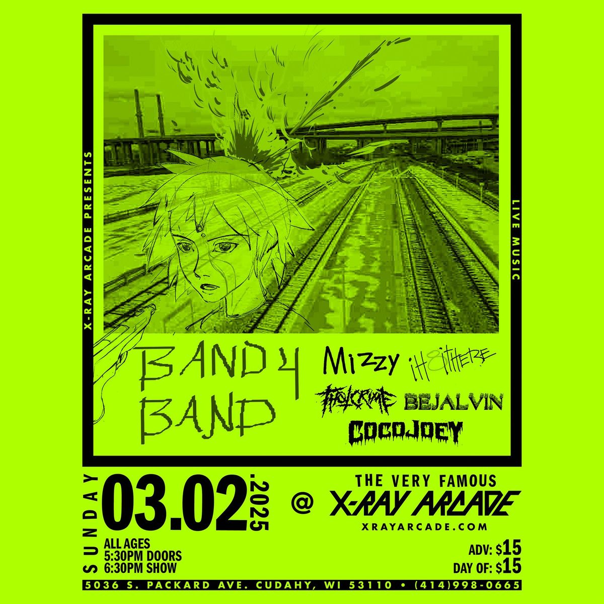 MIZZY \/ I H8 IT HERE "BAND 4 BAND" SPLIT EP RELEASE SHOW AT X-RAY ARCADE