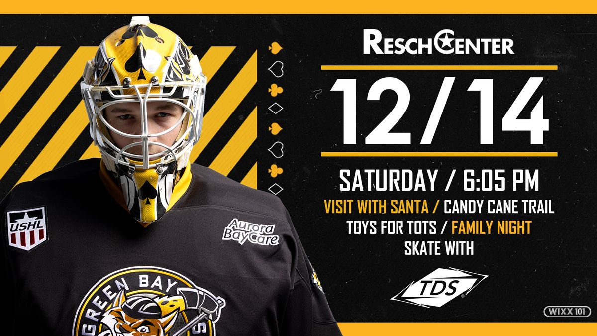 Green Bay Gamblers vs Youngstown Phantoms - Santa Visit & Candy Cane Trail