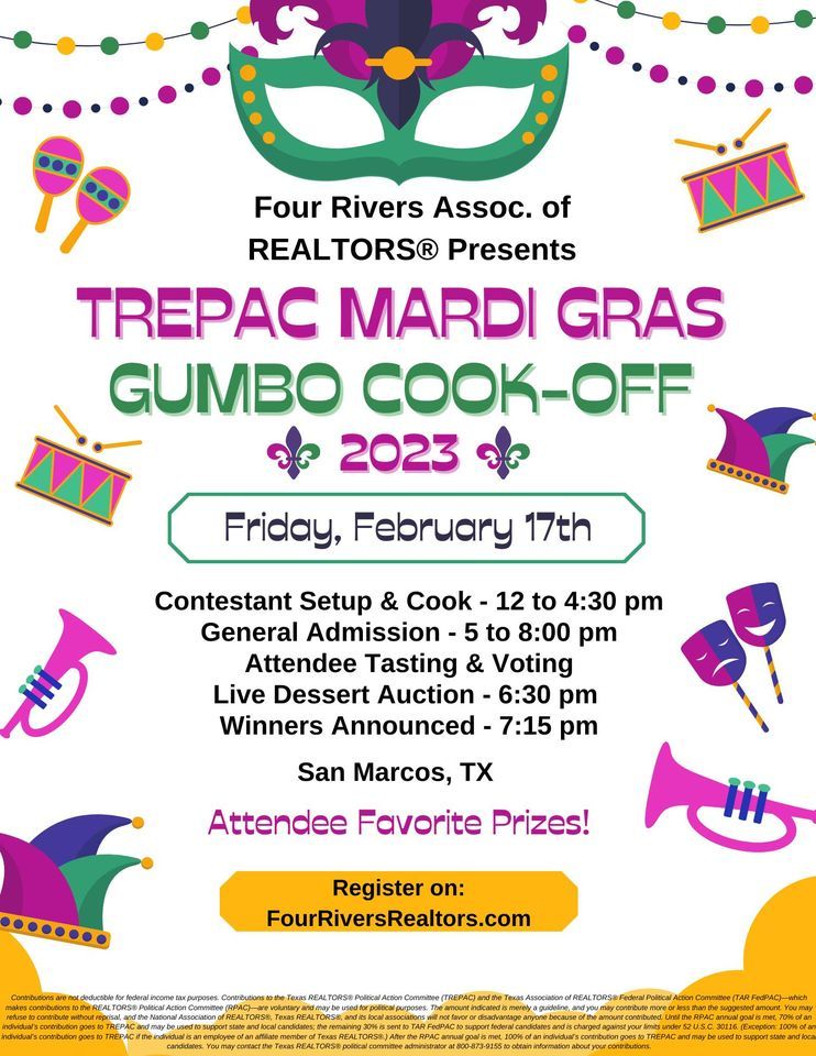 Four Rivers AOR Mardi Gras Gumbo Cook-Off 