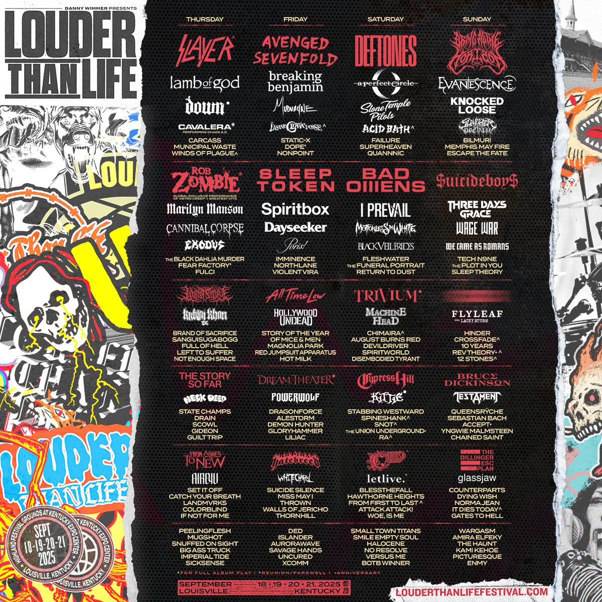 Louder Than Life: Slayer  Deftones  & Avenged Sevenfold - 4 Day Pass