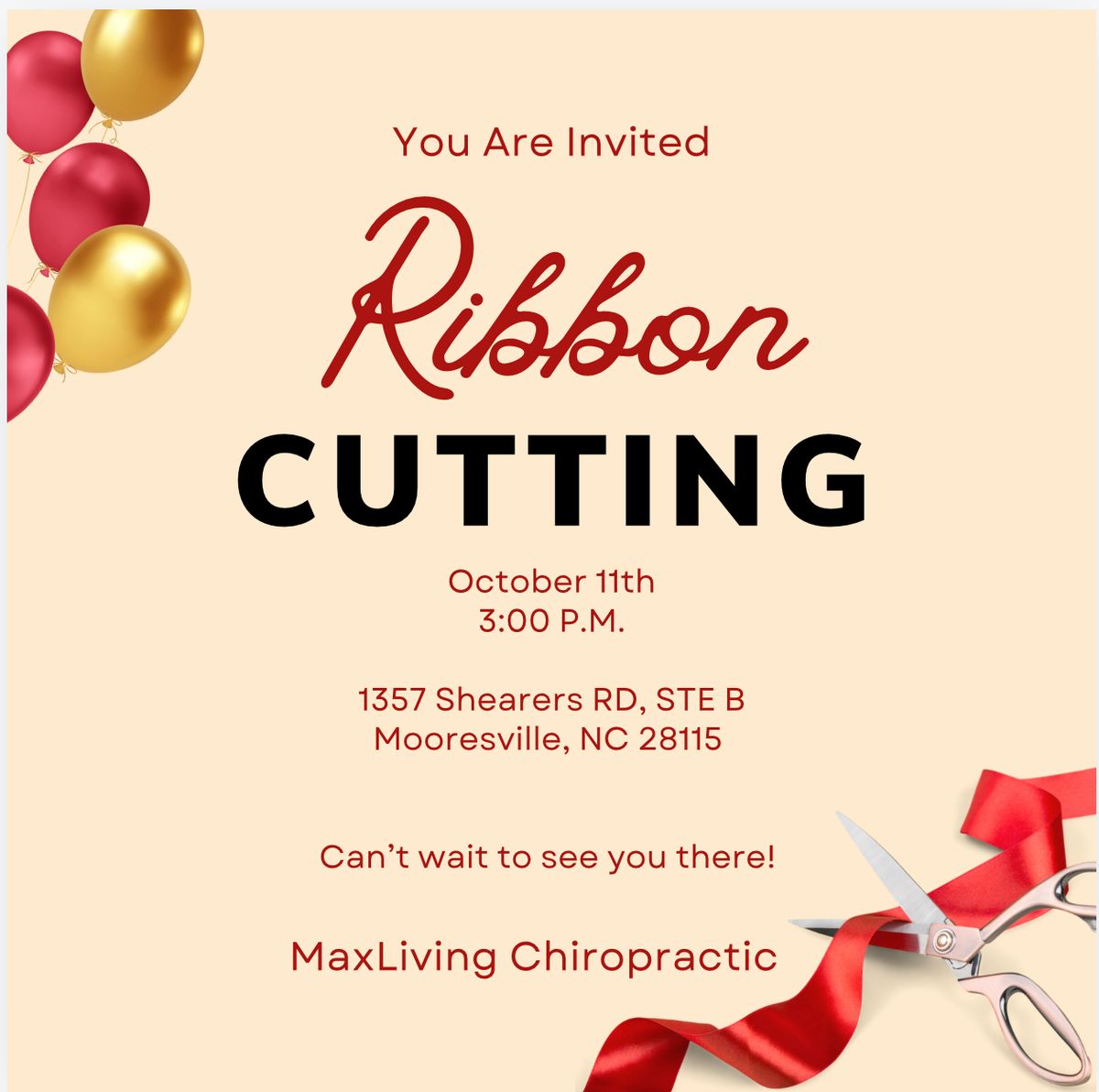 RIBBON CUTTING of MaxLiving Chiropractic