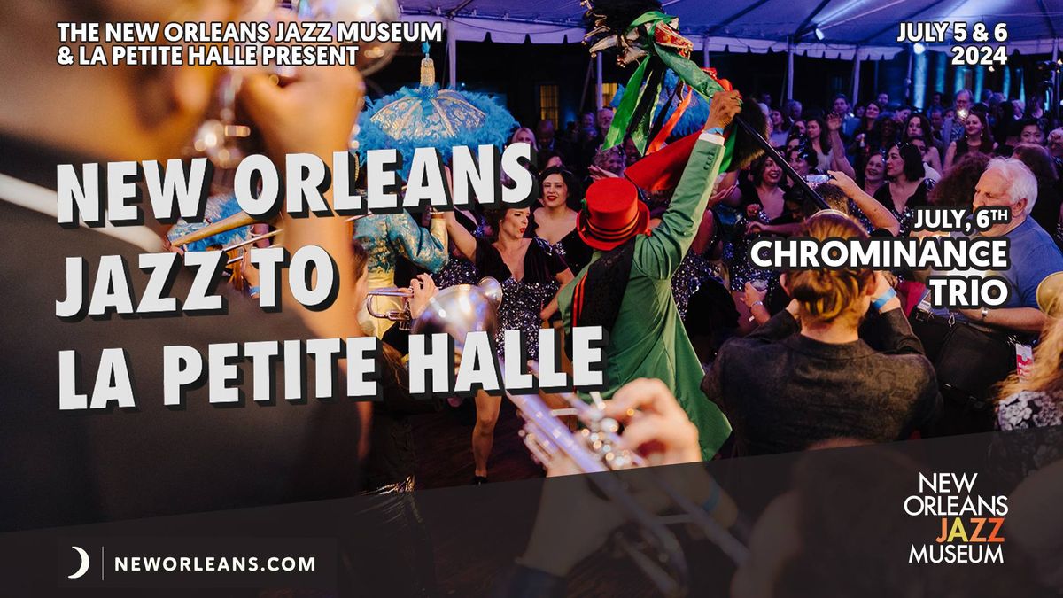 FESTIVAL NEW ORLEANS JAZZ pr\u00e9sente Glenn Ferris Trio : Chrominance \/\/ La Petite Halle