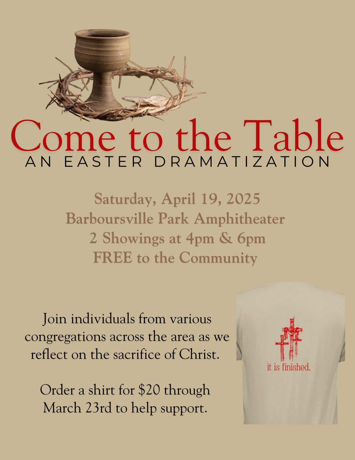 Come to the Table: An Outdoor Easter Dramatization 