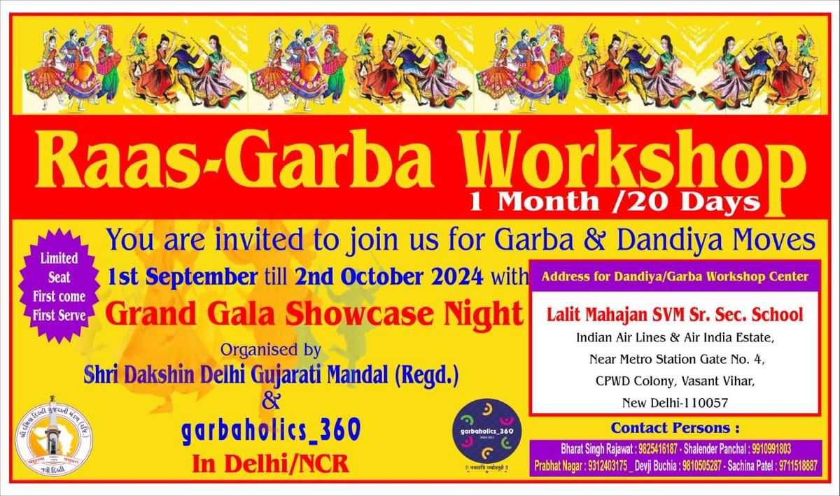 Garba & Dandiya Workshop - Utsav Navratri 2024