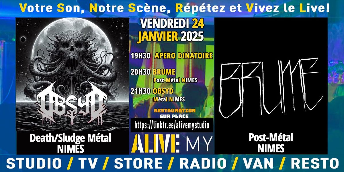 OBSYD et BRUME Soir\u00e9e METAL NIMOIS NOTYOURLIVE