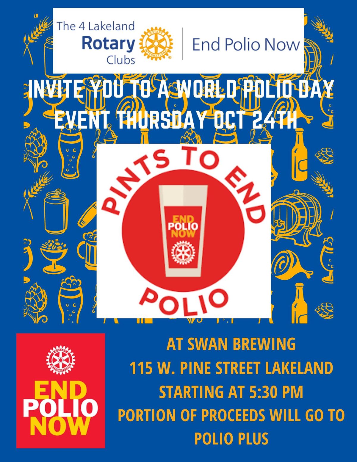 PINTS TO END POLIO