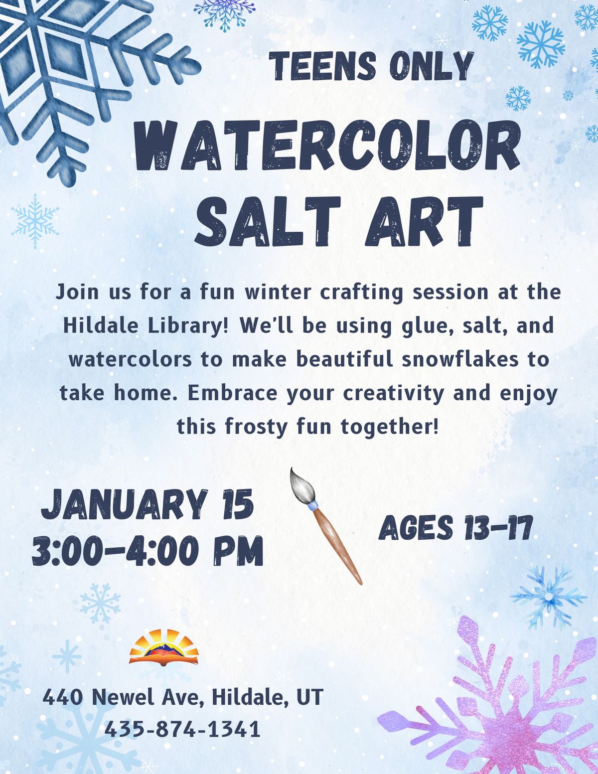 Teens: Watercolor Salt Art