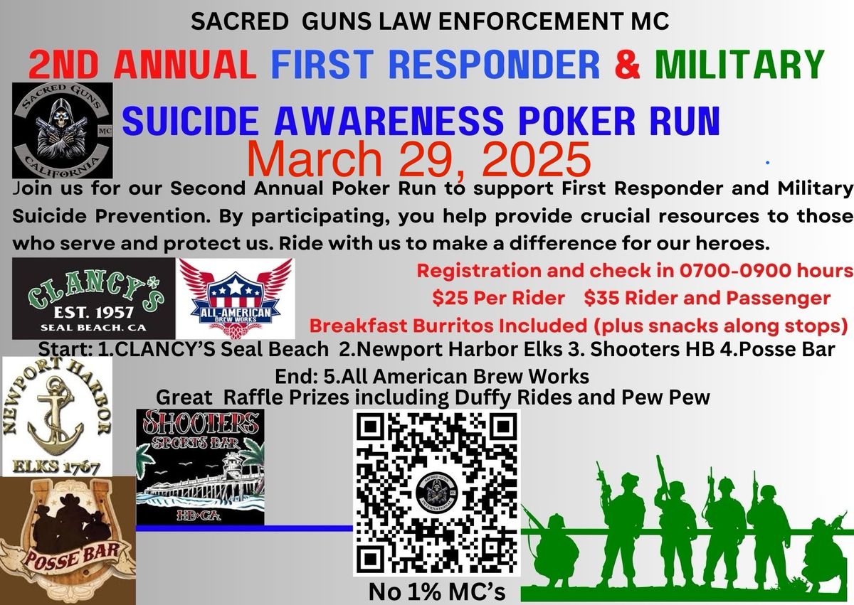 2nd Annual First Responder & Military Suicide Awareness Poker Run