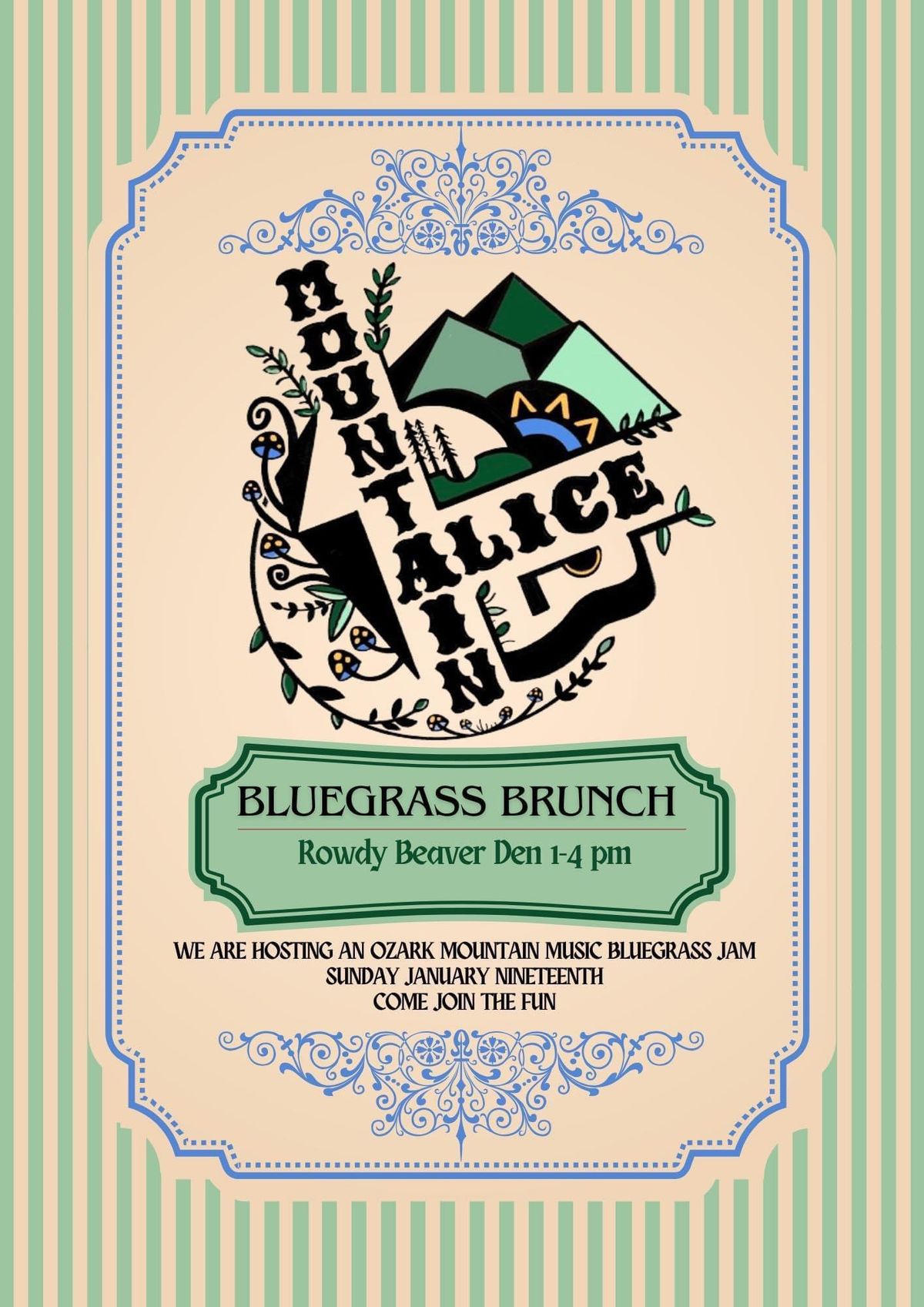 Mountain Alice ~ Bluegrass Brunch Sundays 1-4 