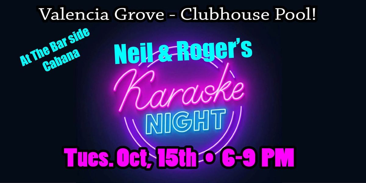 Karaoke @ Valencia Grove Clubhouse Bar and Restaurant!