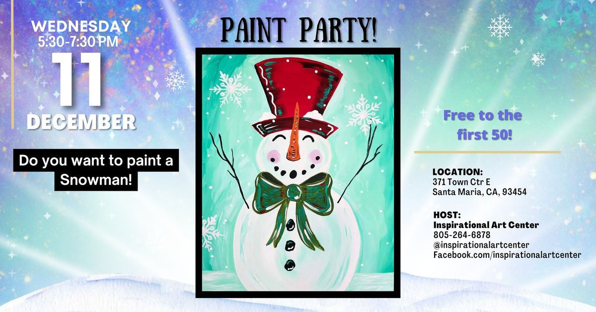 FREE - Snowman Painting Step-by-Step