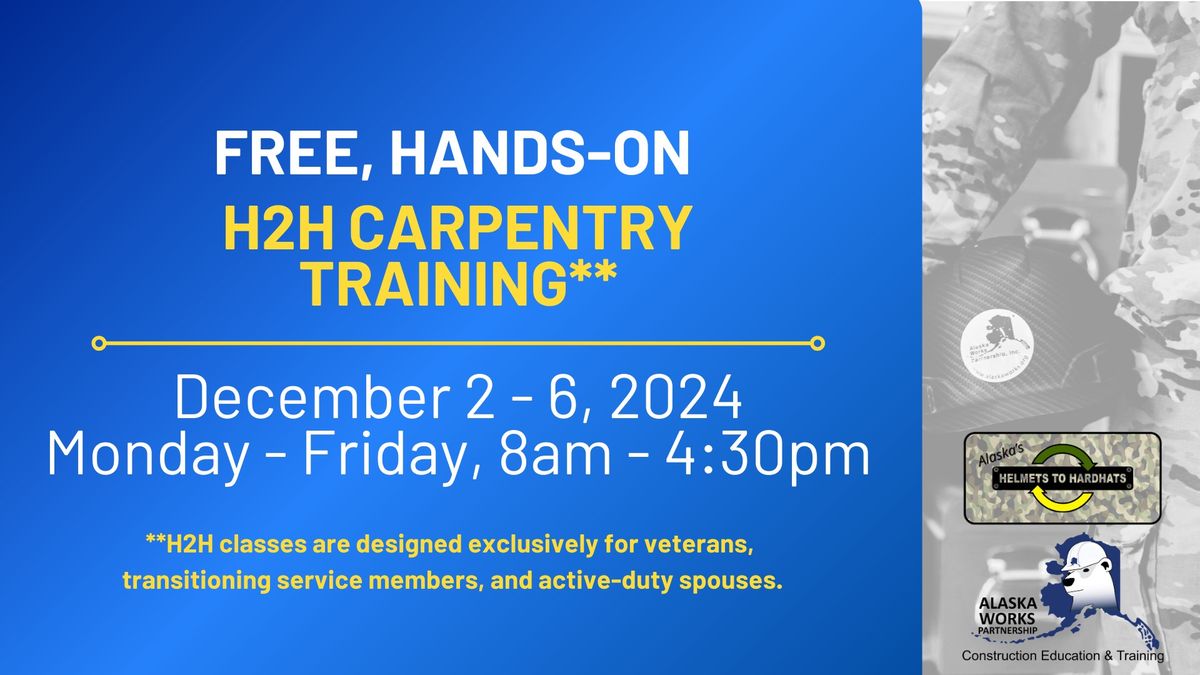 FREE- H2H Carpentry Training**