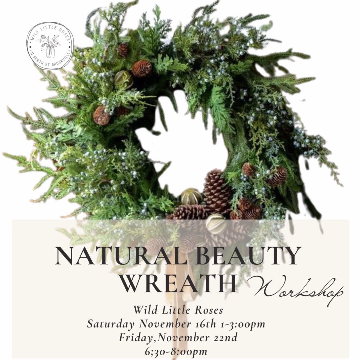 Natural Beauty Wreath workshop 